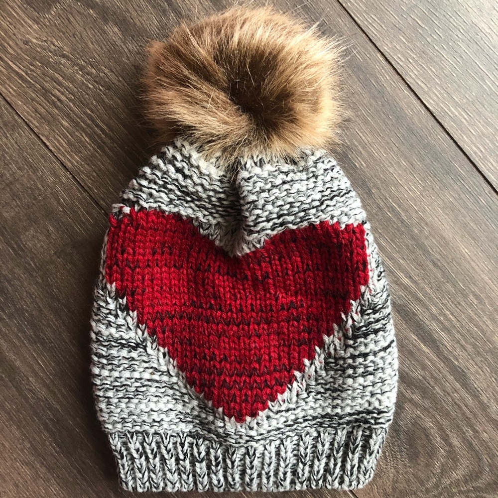 Boutique Mommy and Me Heart Winter Hat Set - Picture 2 of 5